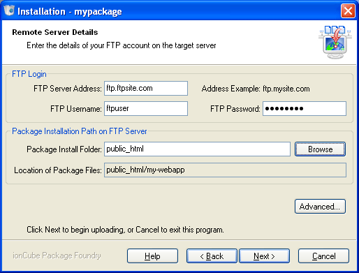FTP
    Settings Page