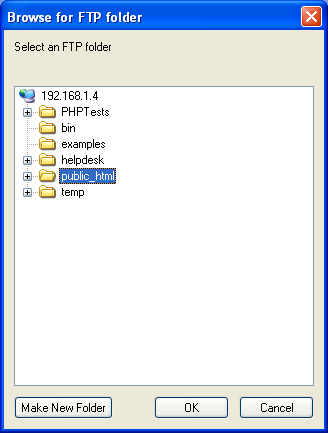 FTP Browse for Folder